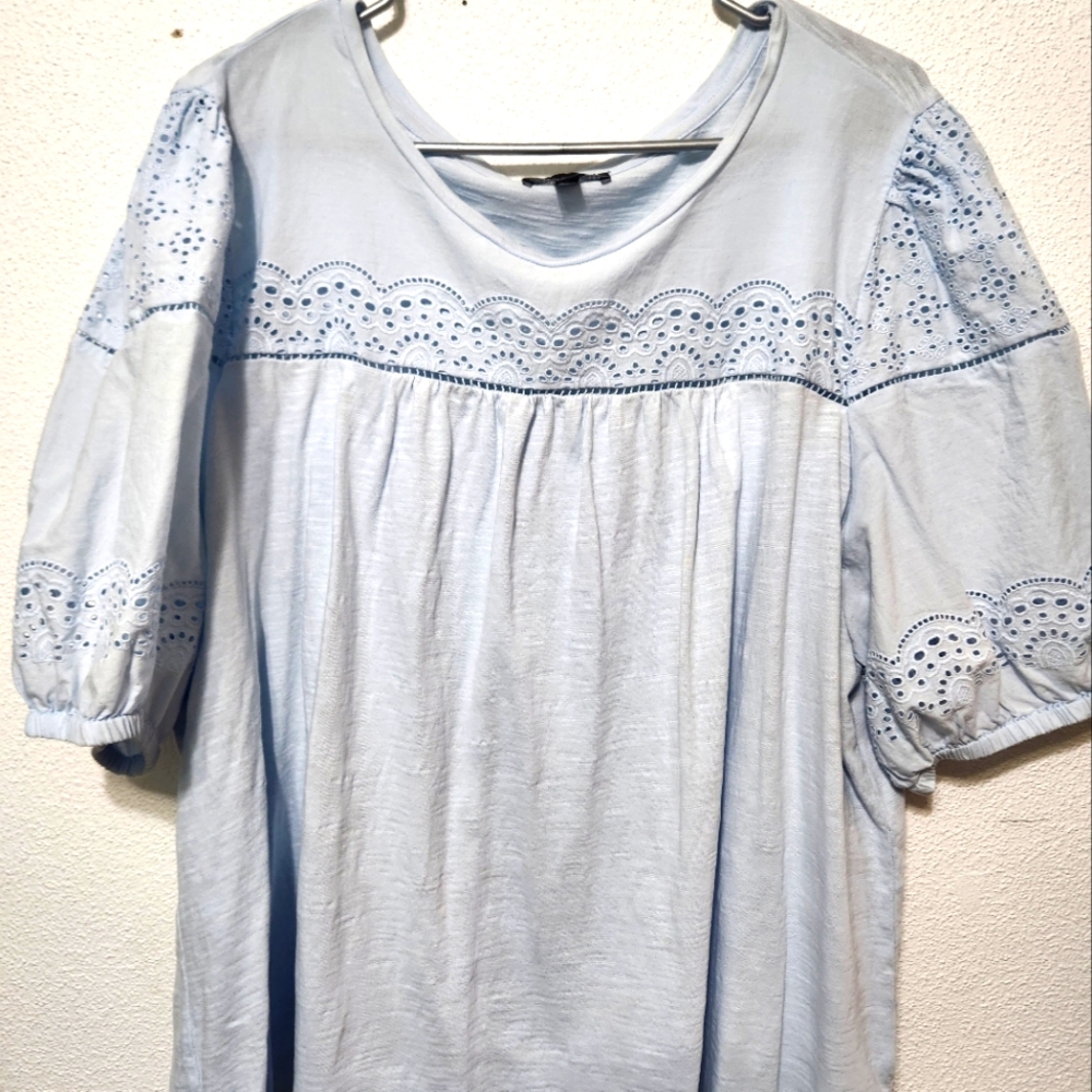 Lane Bryant light blue short sleeve top